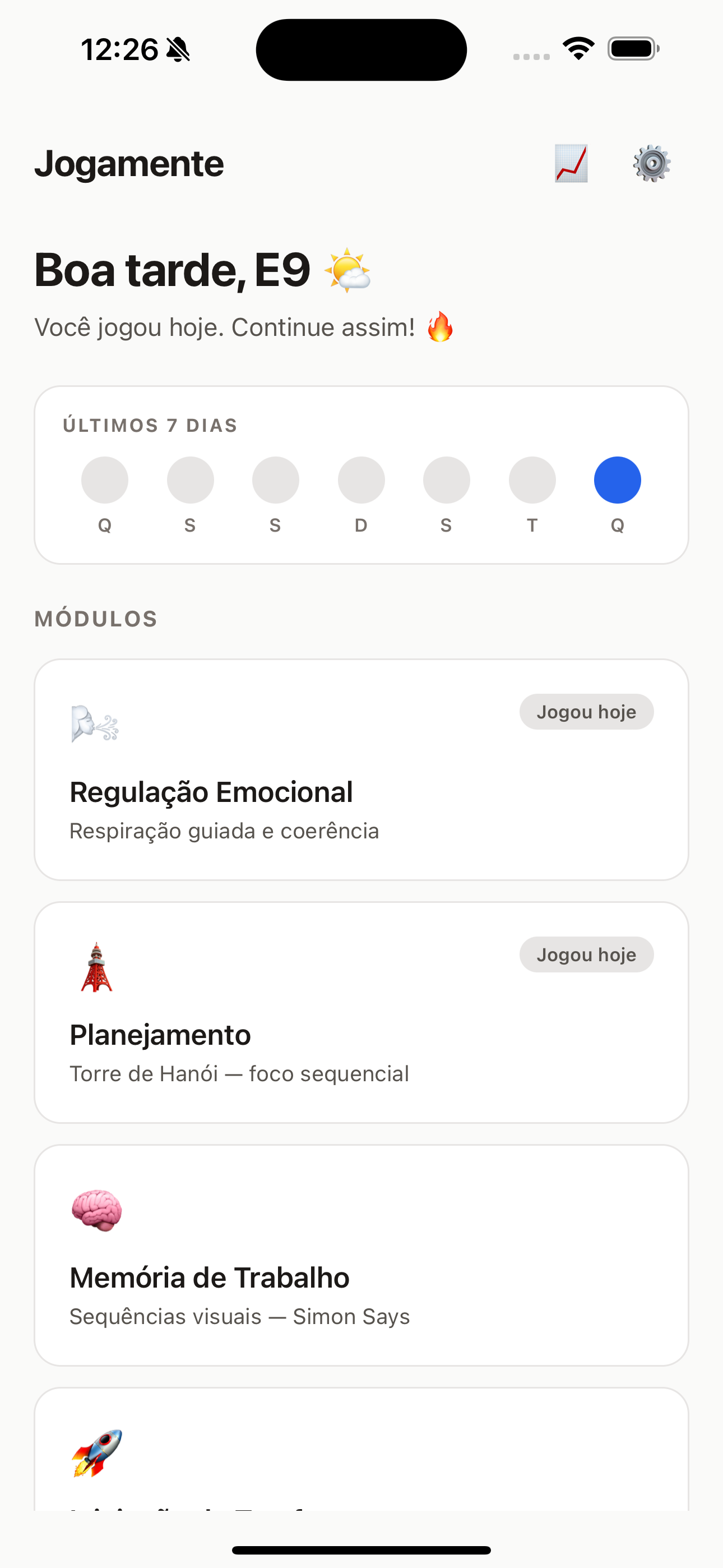 Jogamente mobile app